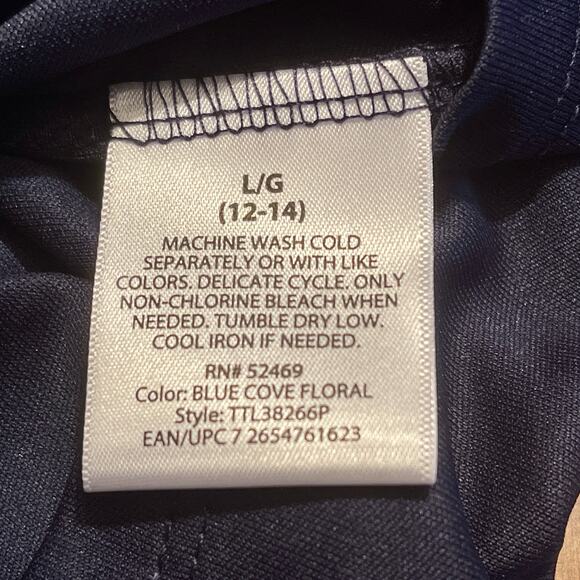 Time and Tru Printed Lace Peasant Top New Wi Tags Womens L Blue 35.0=R9 - Picture 11 of 13